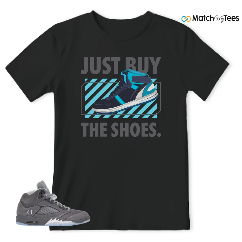NIKE AIR JORDAN 5 WOLF GREY SNEAKER Matching Tees t-shirt