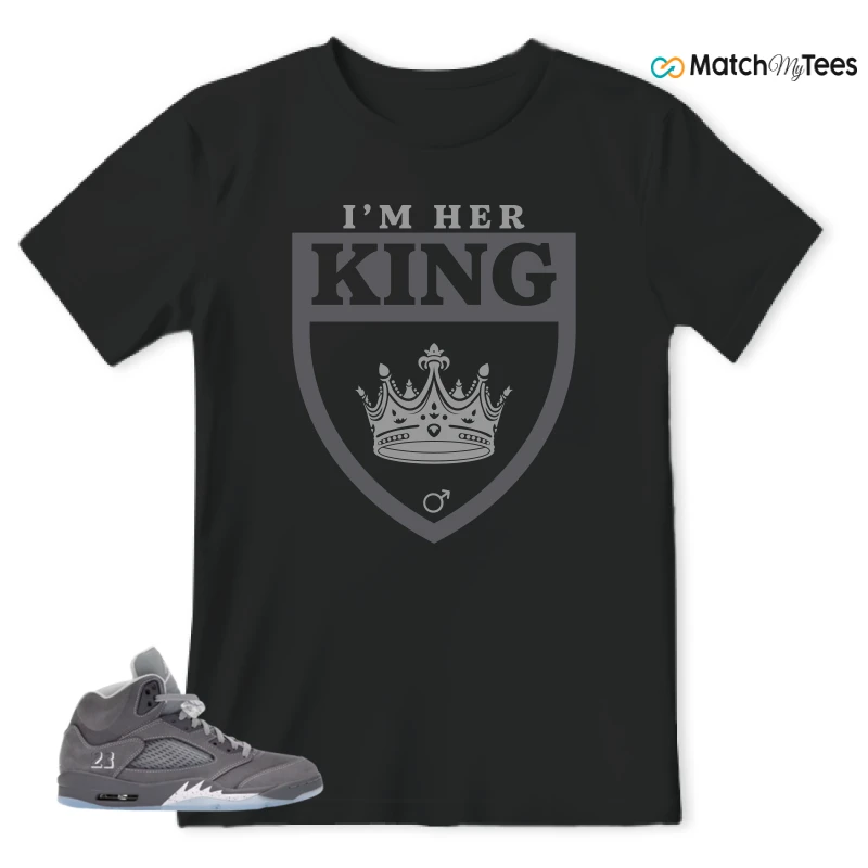 NIKE AIR JORDAN 5 WOLF GREY SNEAKER Matching Tees t-shirt