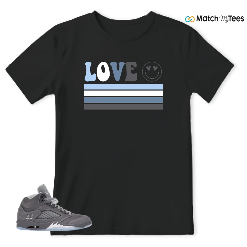 NIKE AIR JORDAN 5 WOLF GREY SNEAKER Matching Tees t-shirt