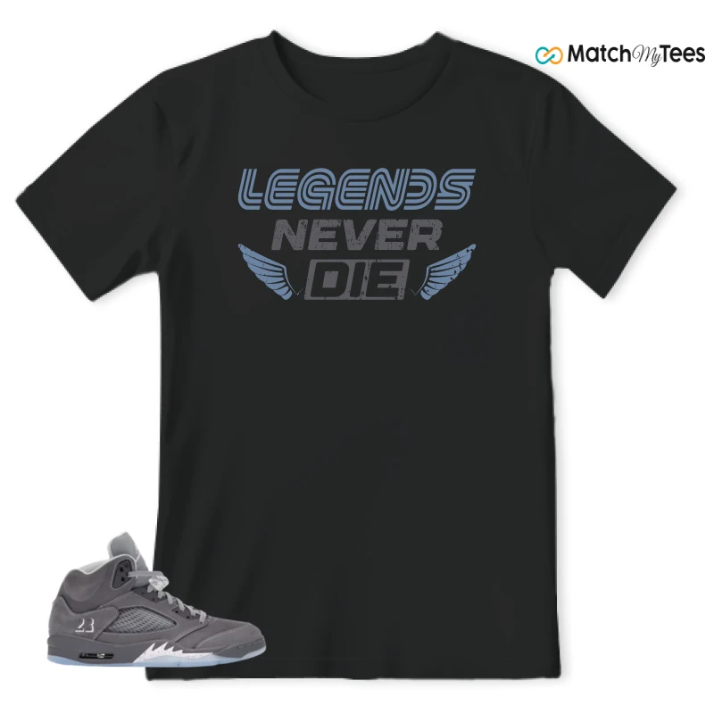 NIKE AIR JORDAN 5 WOLF GREY SNEAKER Matching Tees t-shirt