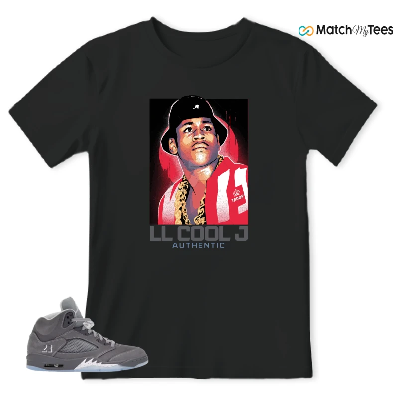NIKE AIR JORDAN 5 WOLF GREY SNEAKER Matching Tees t-shirt