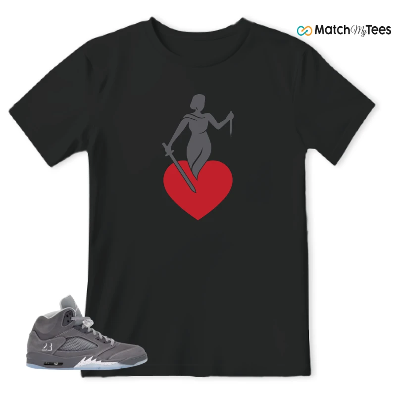 NIKE AIR JORDAN 5 WOLF GREY SNEAKER Matching Tees t-shirt