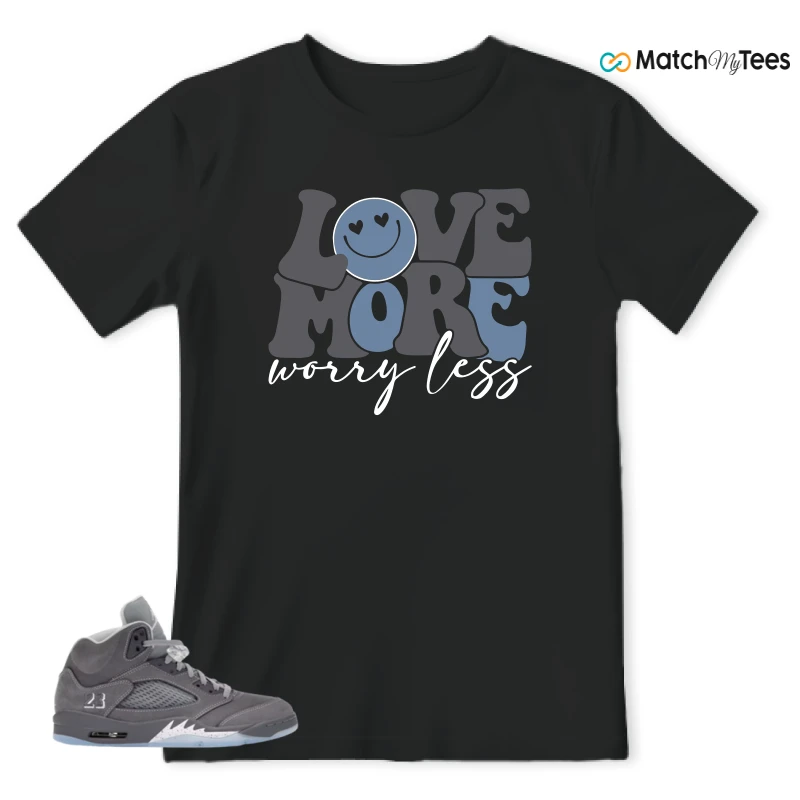 NIKE AIR JORDAN 5 WOLF GREY SNEAKER Matching Tees t-shirt