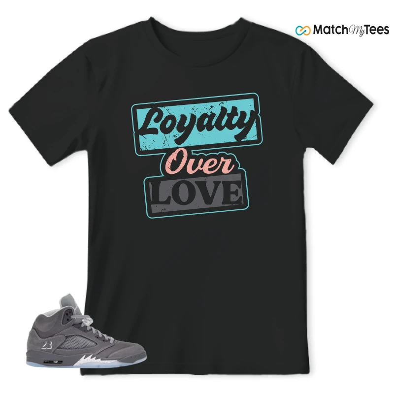 NIKE AIR JORDAN 5 WOLF GREY SNEAKER Matching Tees t-shirt