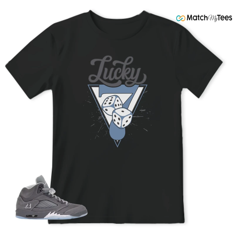 NIKE AIR JORDAN 5 WOLF GREY SNEAKER Matching Tees t-shirt