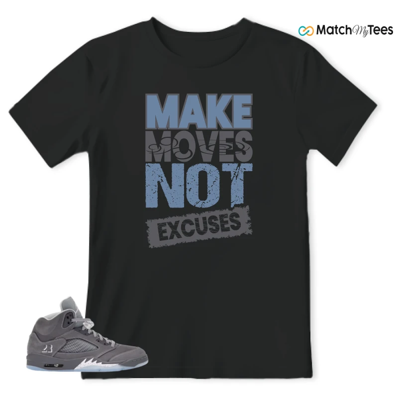 NIKE AIR JORDAN 5 WOLF GREY SNEAKER Matching Tees t-shirt