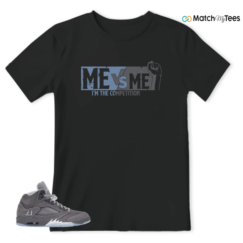 NIKE AIR JORDAN 5 WOLF GREY SNEAKER Matching Tees t-shirt