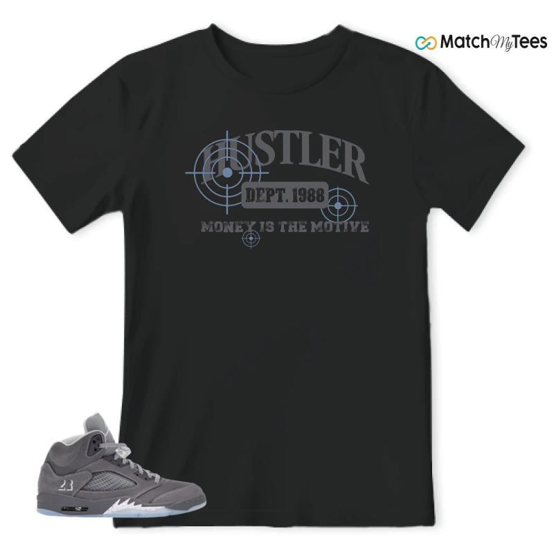 NIKE AIR JORDAN 5 WOLF GREY SNEAKER Matching Tees t-shirt