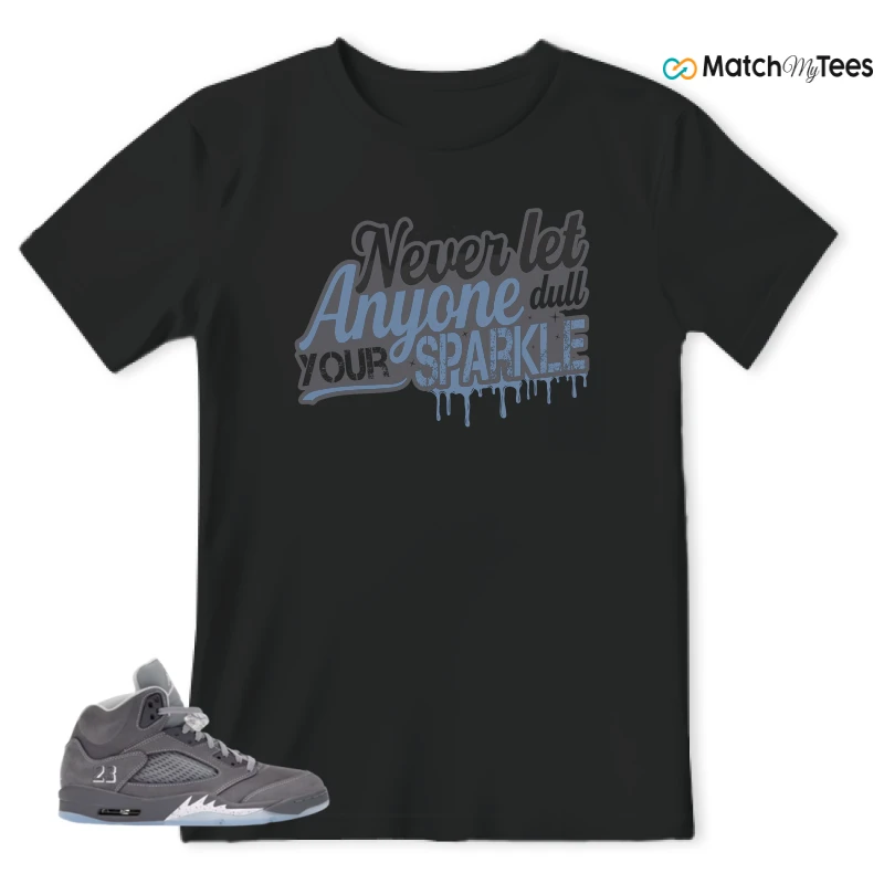 NIKE AIR JORDAN 5 WOLF GREY SNEAKER Matching Tees t-shirt