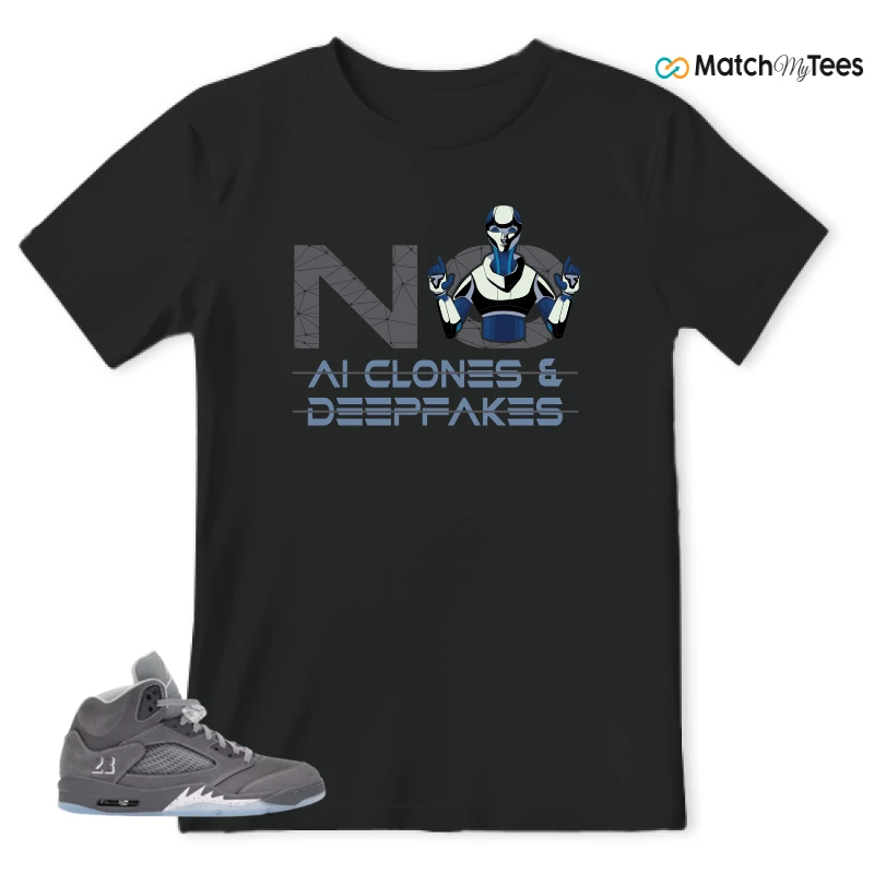NIKE AIR JORDAN 5 WOLF GREY SNEAKER Matching Tees t-shirt