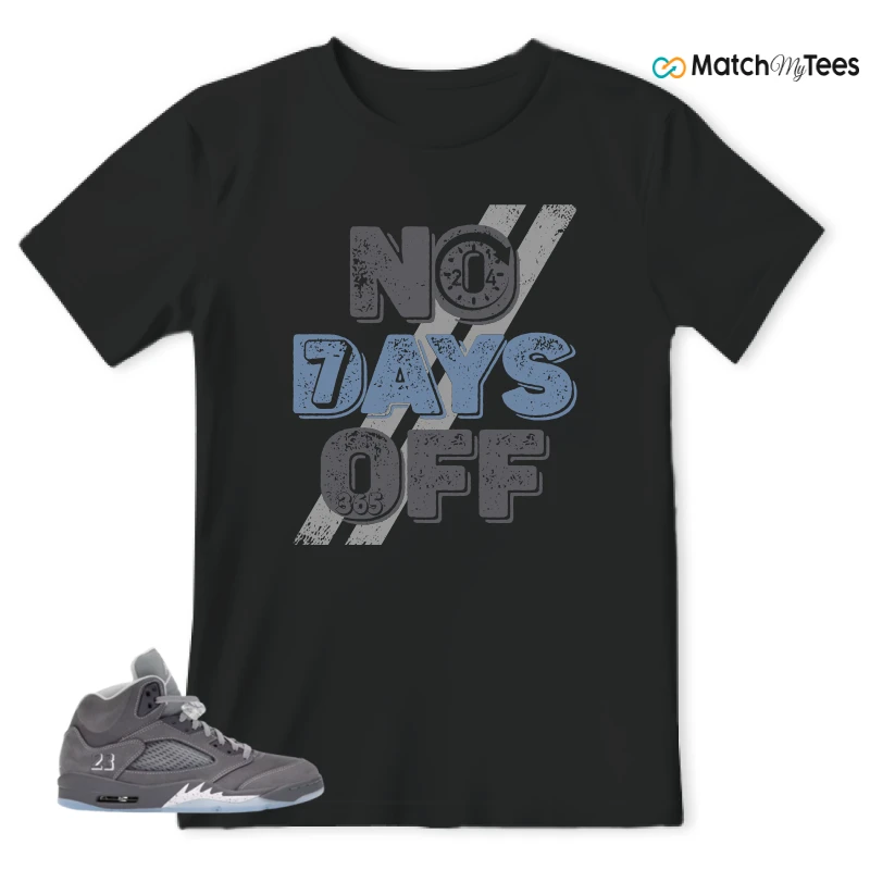 NIKE AIR JORDAN 5 WOLF GREY SNEAKER Matching Tees t-shirt