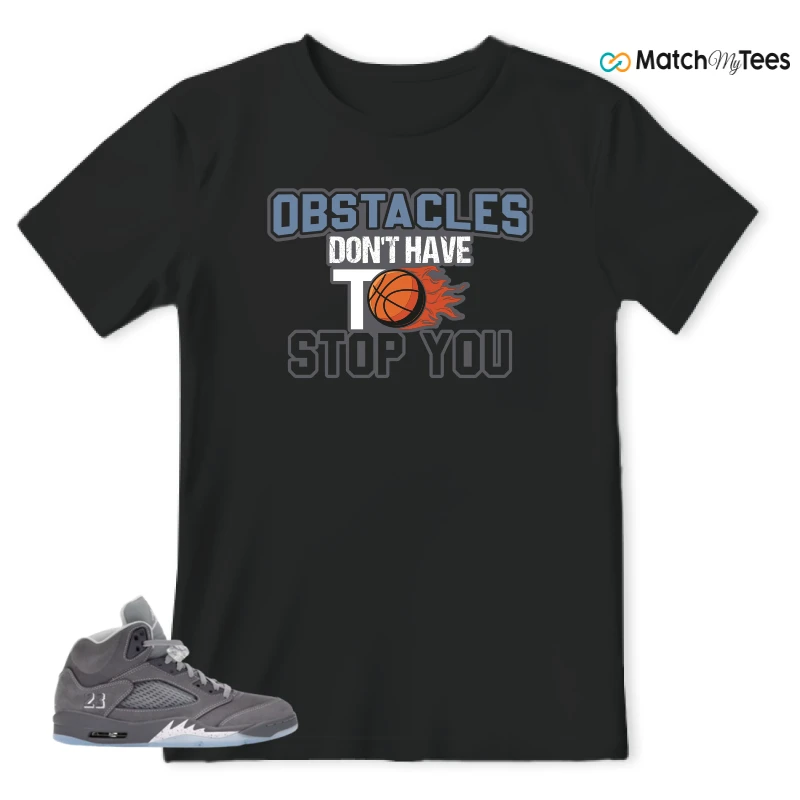 NIKE AIR JORDAN 5 WOLF GREY SNEAKER Matching Tees t-shirt