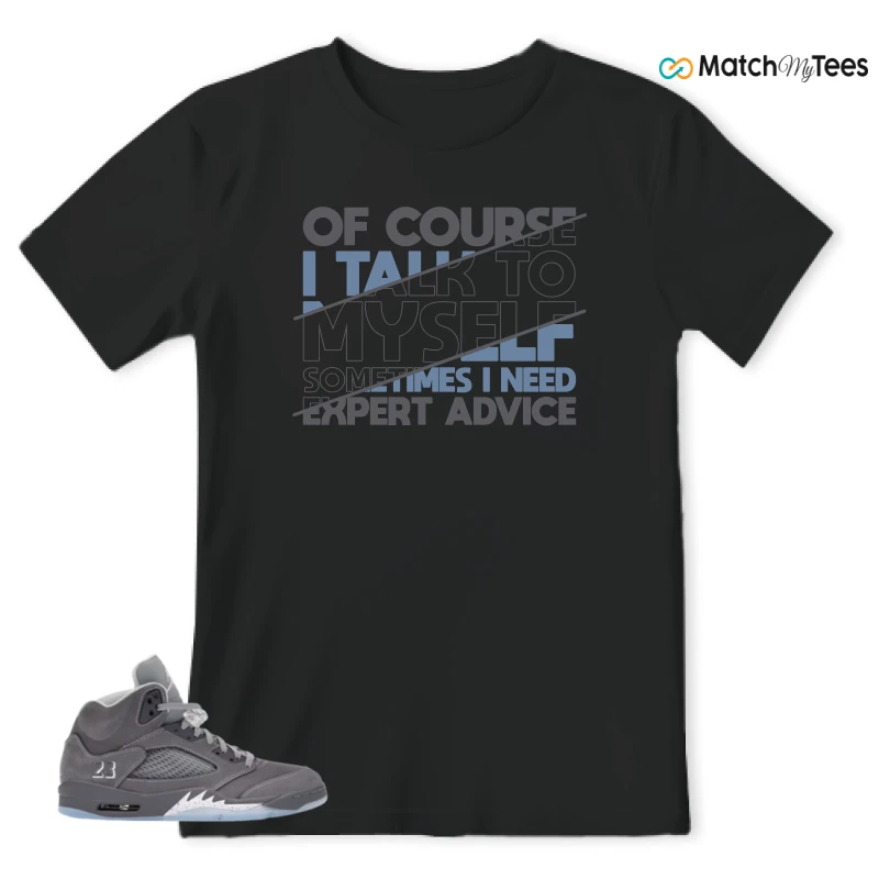 NIKE AIR JORDAN 5 WOLF GREY SNEAKER Matching Tees t-shirt