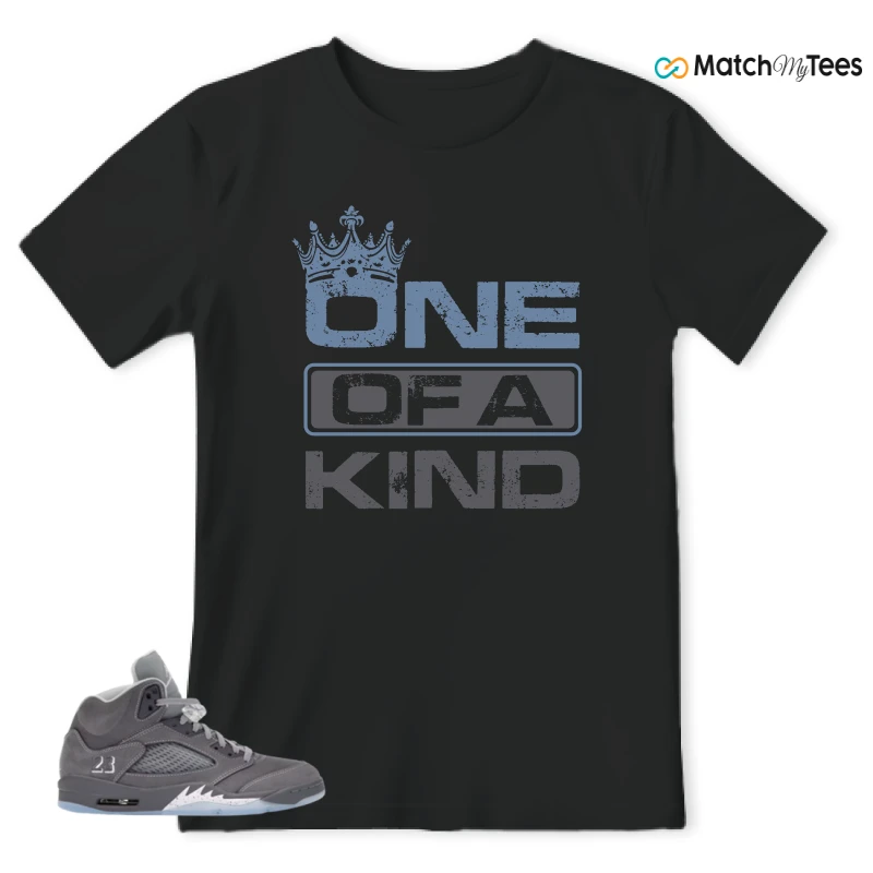 NIKE AIR JORDAN 5 WOLF GREY SNEAKER Matching Tees t-shirt