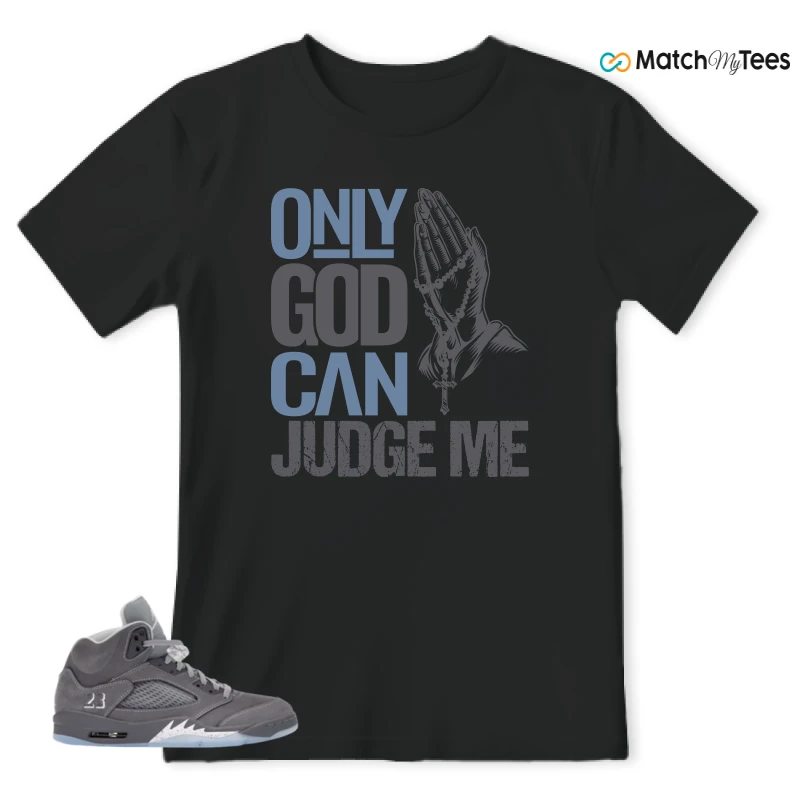 NIKE AIR JORDAN 5 WOLF GREY SNEAKER Matching Tees t-shirt