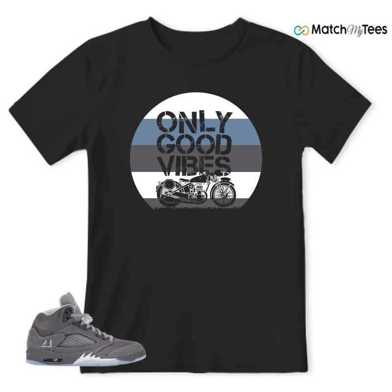 NIKE AIR JORDAN 5 WOLF GREY SNEAKER Matching Tees t-shirt