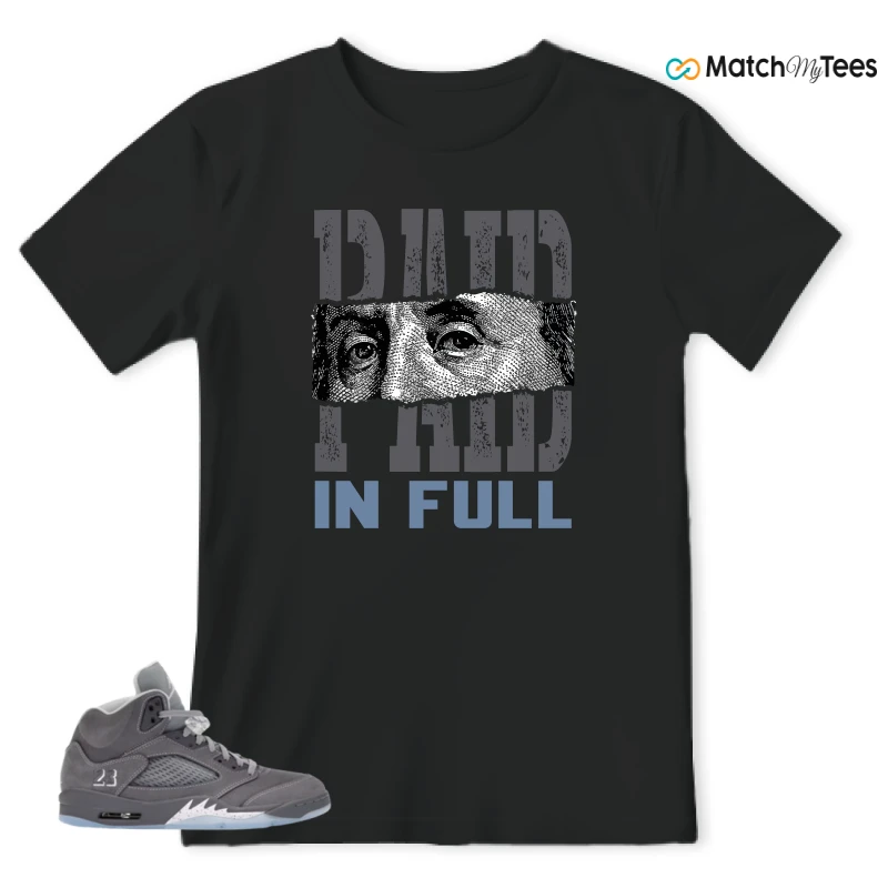 NIKE AIR JORDAN 5 WOLF GREY SNEAKER Matching Tees t-shirt