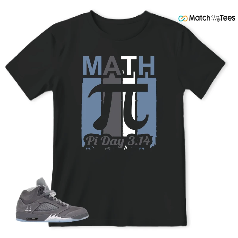 NIKE AIR JORDAN 5 WOLF GREY SNEAKER Matching Tees t-shirt