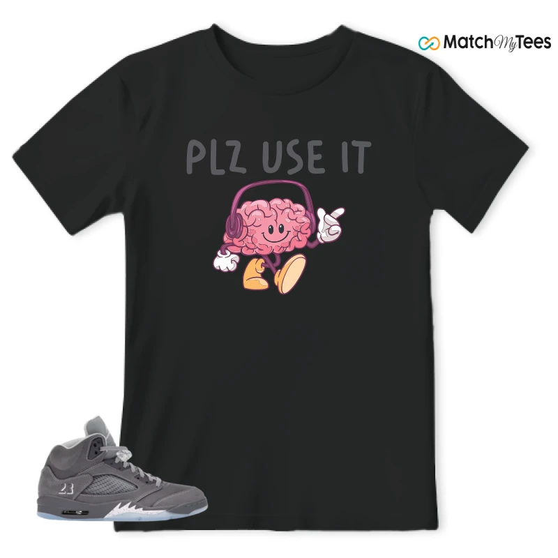 NIKE AIR JORDAN 5 WOLF GREY SNEAKER Matching Tees t-shirt