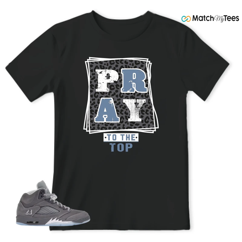NIKE AIR JORDAN 5 WOLF GREY SNEAKER Matching Tees t-shirt