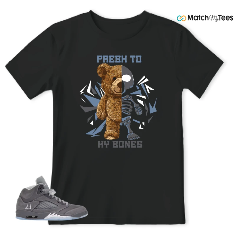 NIKE AIR JORDAN 5 WOLF GREY SNEAKER Matching Tees t-shirt