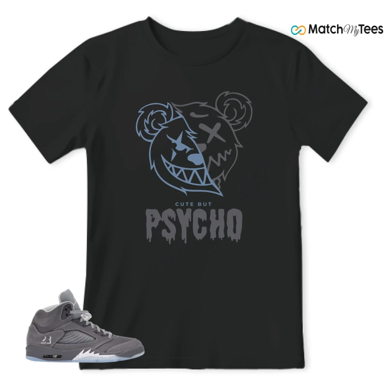 NIKE AIR JORDAN 5 WOLF GREY SNEAKER/ANTHRACITE/WOLF GREY/CLEAR/BLACK matching T-shirt