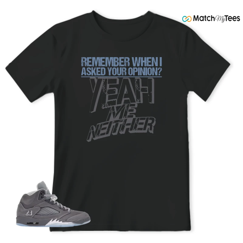 NIKE AIR JORDAN 5 WOLF GREY SNEAKER Matching Tees t-shirt