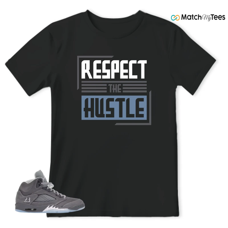 NIKE AIR JORDAN 5 WOLF GREY SNEAKER Matching Tees t-shirt