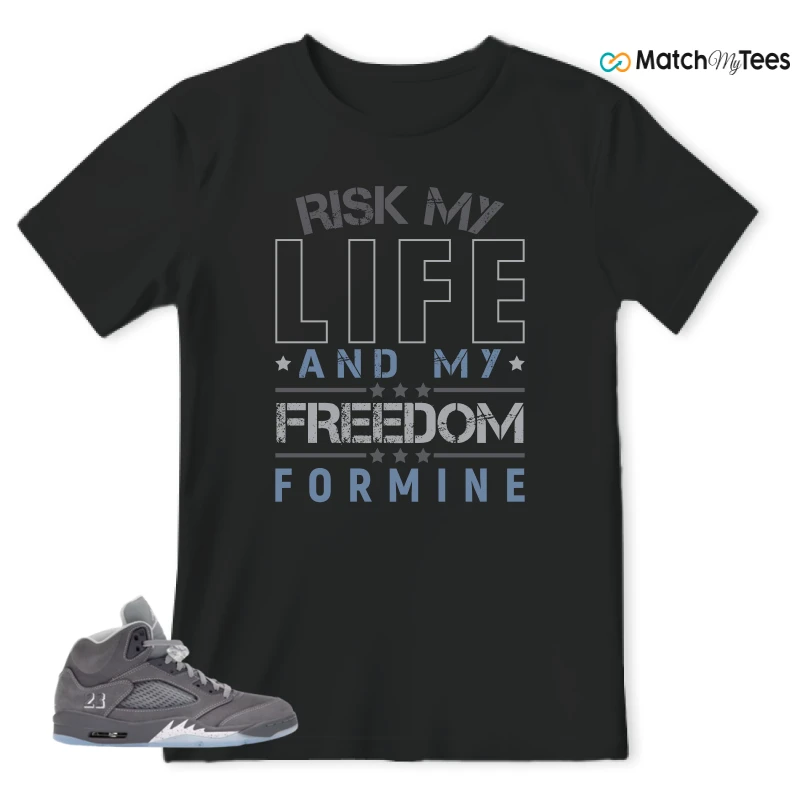 NIKE AIR JORDAN 5 WOLF GREY SNEAKER Matching Tees t-shirt