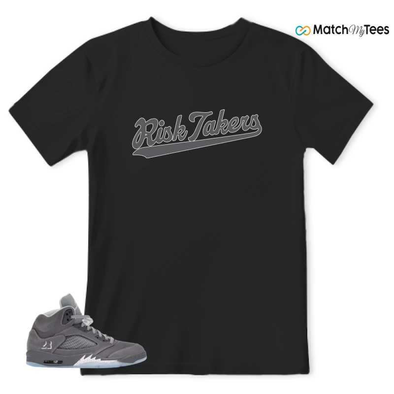 NIKE AIR JORDAN 5 WOLF GREY SNEAKER Matching Tees t-shirt