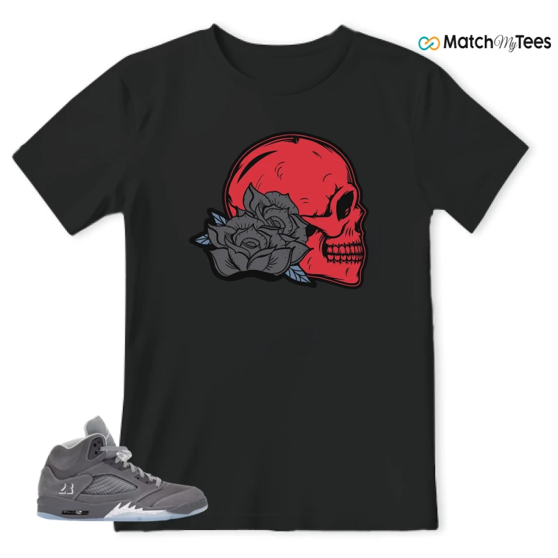NIKE AIR JORDAN 5 WOLF GREY SNEAKER Matching Tees t-shirt