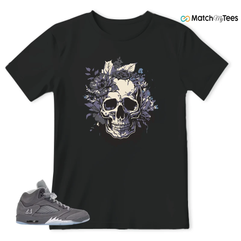 NIKE AIR JORDAN 5 WOLF GREY SNEAKER Matching Tees t-shirt