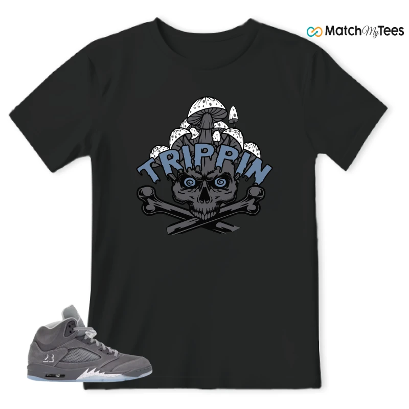 NIKE AIR JORDAN 5 WOLF GREY SNEAKER Matching Tees t-shirt