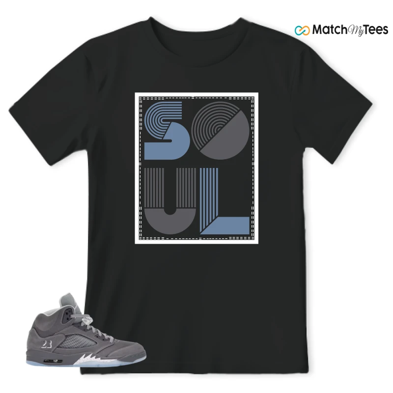 NIKE AIR JORDAN 5 WOLF GREY SNEAKER Matching Tees t-shirt
