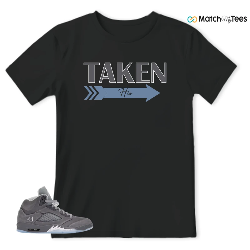 NIKE AIR JORDAN 5 WOLF GREY SNEAKER Matching Tees t-shirt