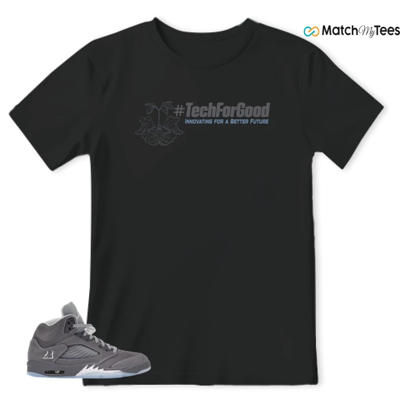 NIKE AIR JORDAN 5 WOLF GREY SNEAKER Matching Tees t-shirt