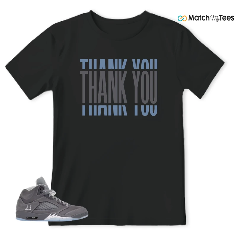 NIKE AIR JORDAN 5 WOLF GREY SNEAKER Matching Tees t-shirt