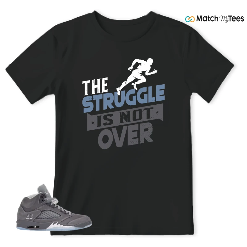 NIKE AIR JORDAN 5 WOLF GREY SNEAKER Matching Tees t-shirt