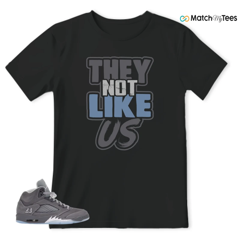 NIKE AIR JORDAN 5 WOLF GREY SNEAKER Matching Tees t-shirt