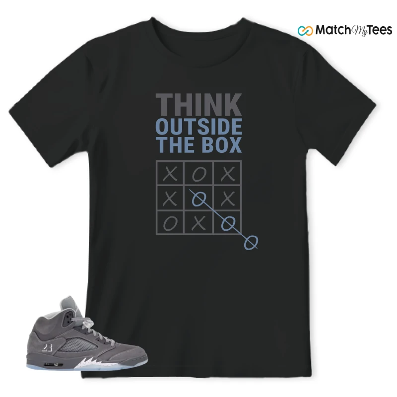NIKE AIR JORDAN 5 WOLF GREY SNEAKER Matching Tees t-shirt