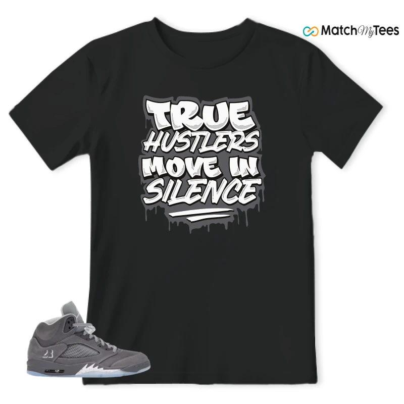 NIKE AIR JORDAN 5 WOLF GREY SNEAKER Matching Tees t-shirt