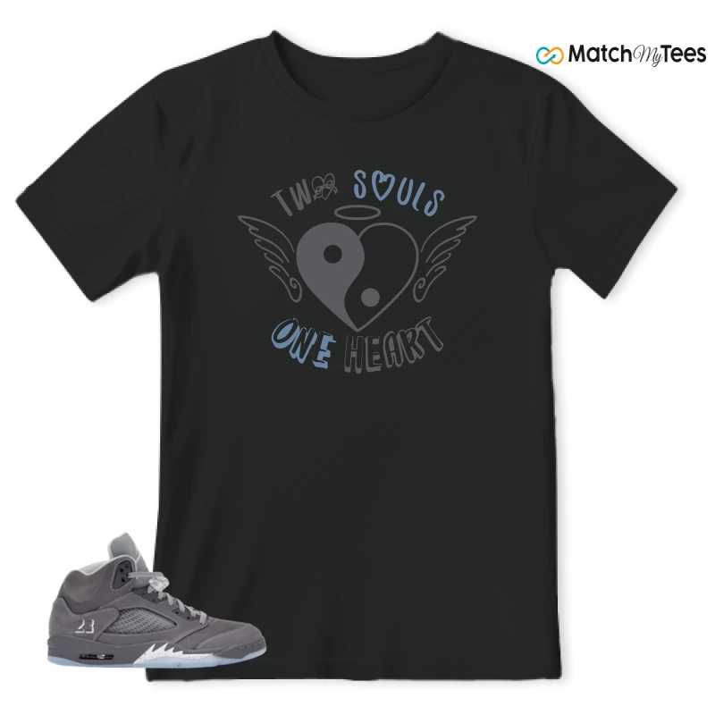 NIKE AIR JORDAN 5 WOLF GREY SNEAKER Matching Tees t-shirt
