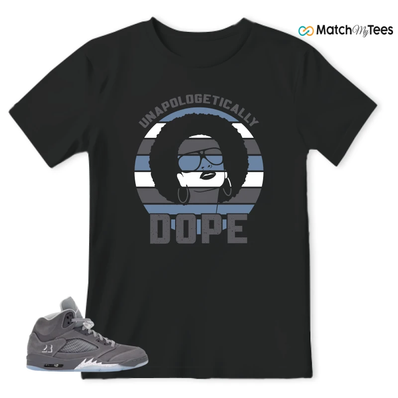NIKE AIR JORDAN 5 WOLF GREY SNEAKER Matching Tees t-shirt