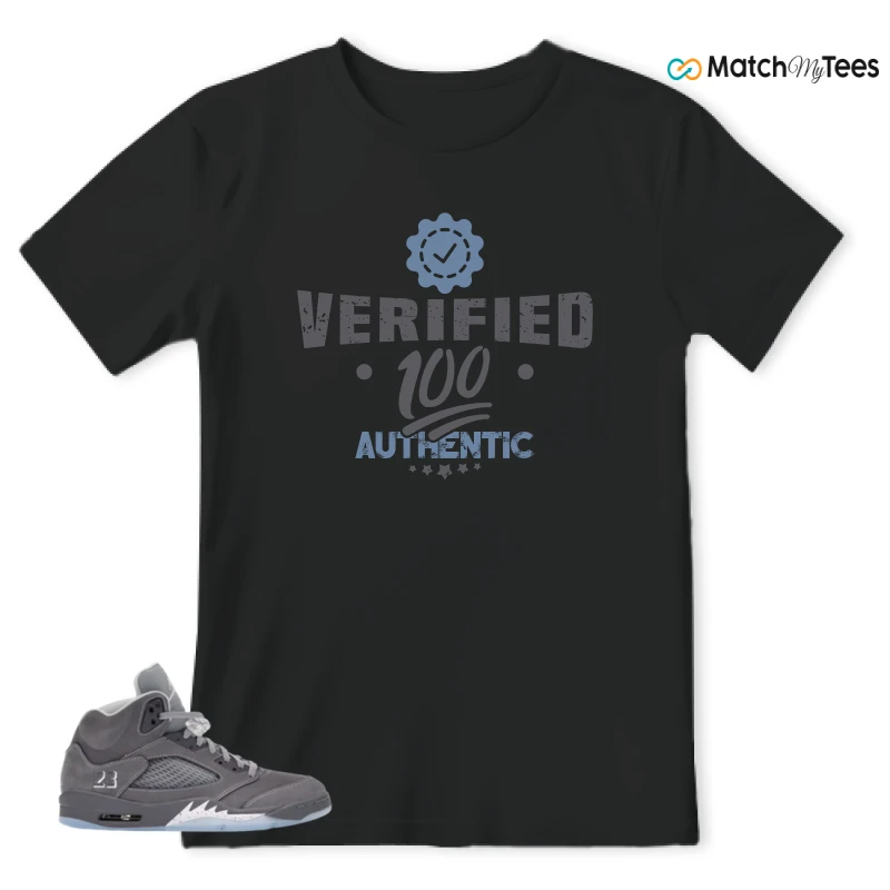 NIKE AIR JORDAN 5 WOLF GREY SNEAKER Matching Tees t-shirt