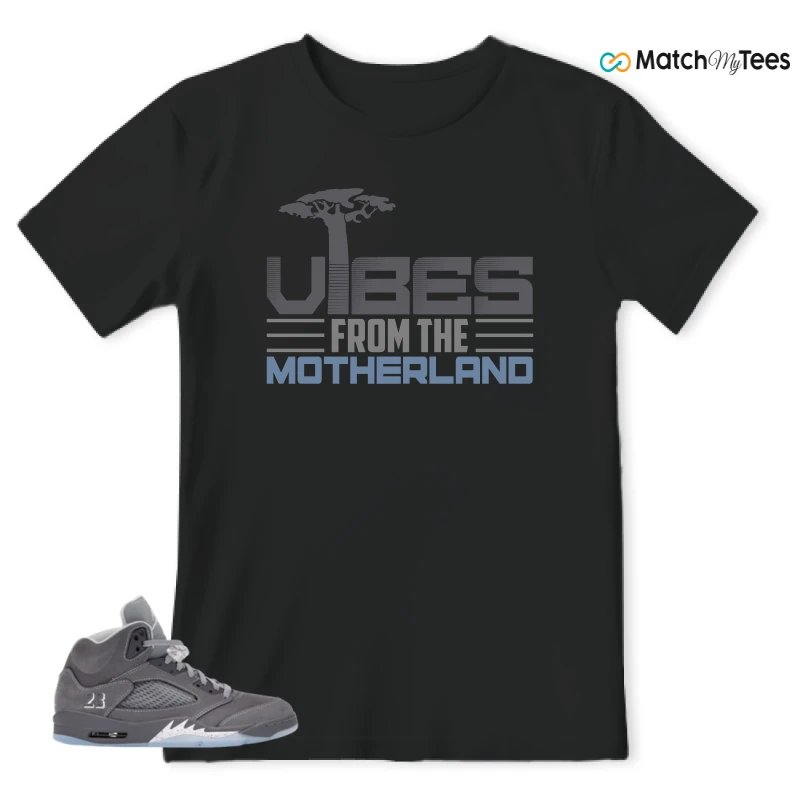 NIKE AIR JORDAN 5 WOLF GREY SNEAKER Matching Tees t-shirt