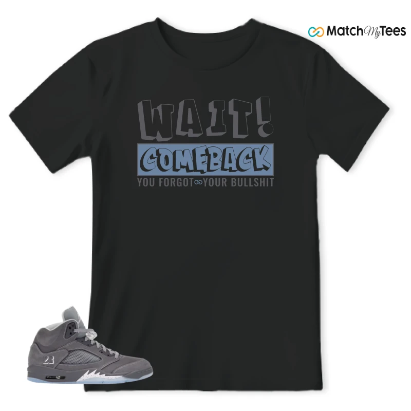 NIKE AIR JORDAN 5 WOLF GREY SNEAKER Matching Tees t-shirt
