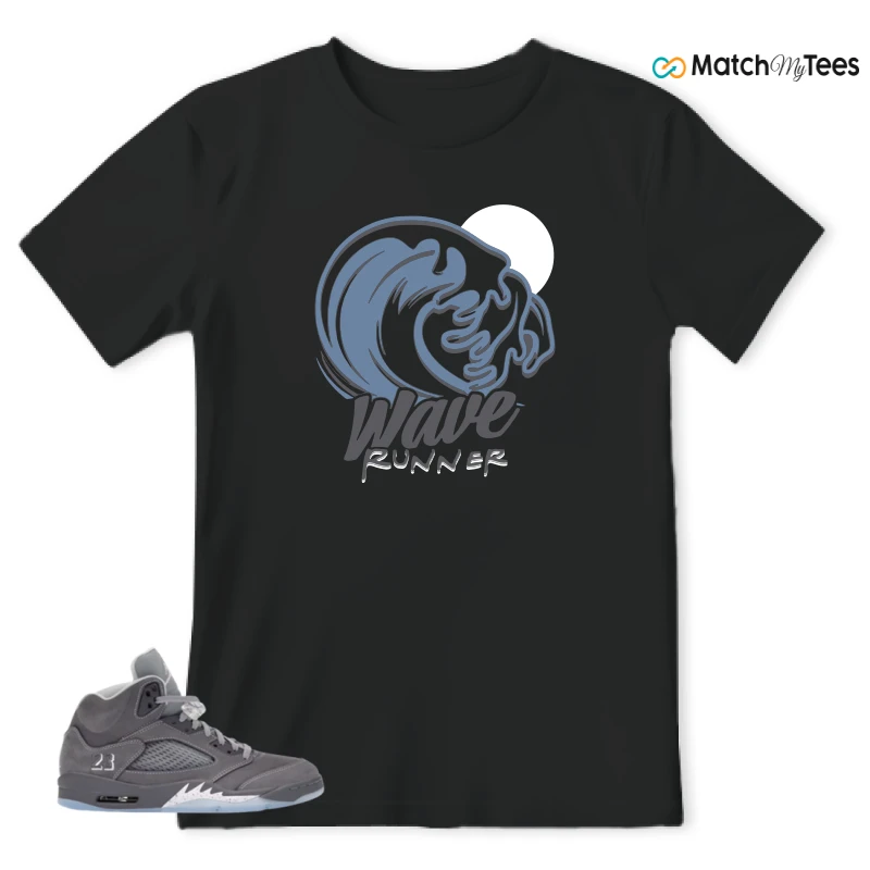 NIKE AIR JORDAN 5 WOLF GREY SNEAKER Matching Tees t-shirt
