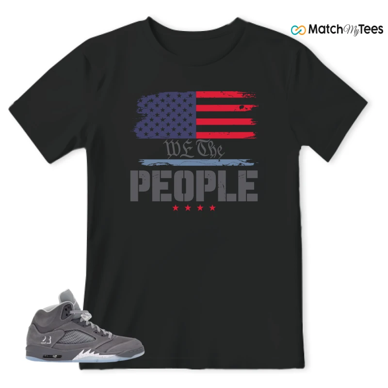 NIKE AIR JORDAN 5 WOLF GREY SNEAKER Matching Tees t-shirt