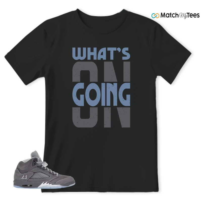 NIKE AIR JORDAN 5 WOLF GREY SNEAKER Matching Tees t-shirt