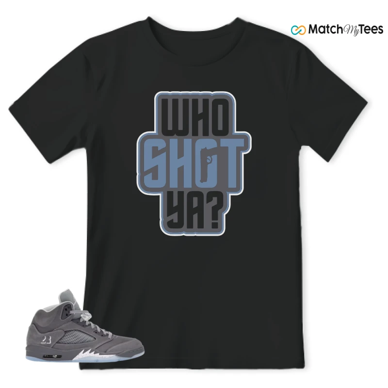NIKE AIR JORDAN 5 WOLF GREY SNEAKER Matching Tees t-shirt